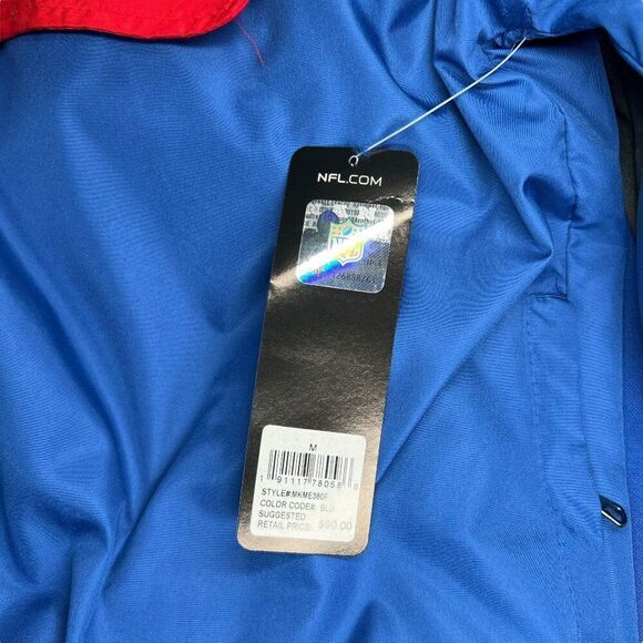 NFL Men's Shield Logo 1/2 Zip Hooded Windbreaker Pullover Jacket - Picture 13 of 14